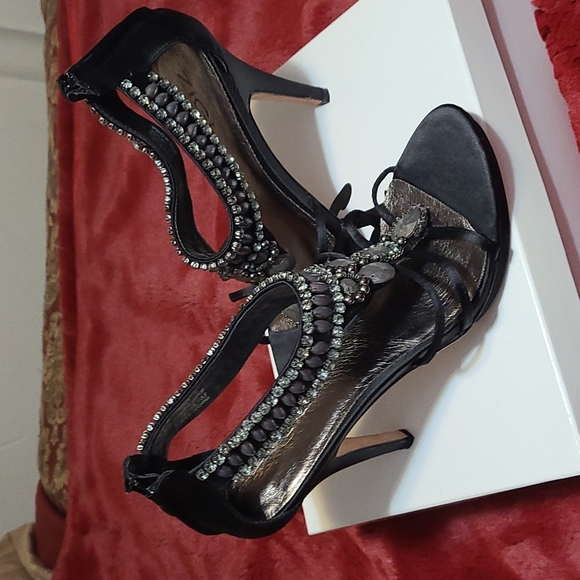 Zi Giny Shoes - Zi Giny beaded stone heels size 10